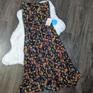 LuLaRoe Maxi Skirt, XS, geometric